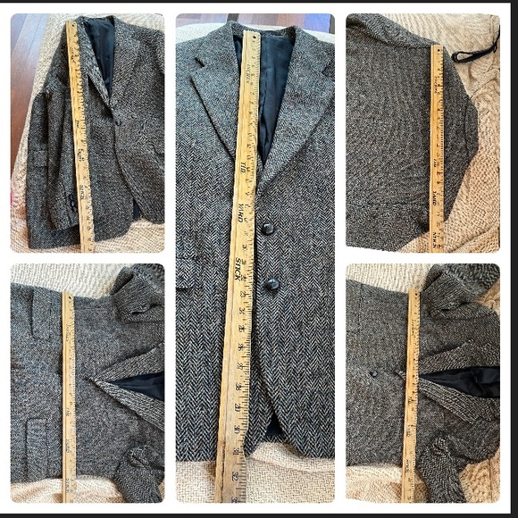 Harris Tweed Alexander London Gray Wool Sport Coat 52 - Picture 12 of 17